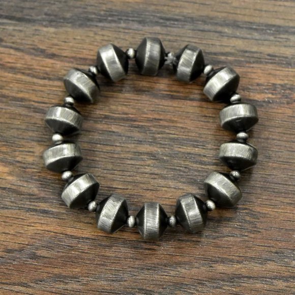 Navajo Style Bead Stretch Bracelet - Picture 1 of 3